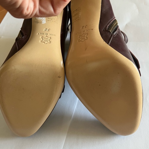 Burgandy leather booties nwot - Picture 3 of 13